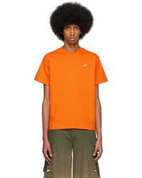 orange Strick T-Shirt mit einem Rundhalsausschnitt von Coperni
