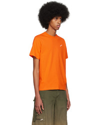 orange Strick T-Shirt mit einem Rundhalsausschnitt von Coperni