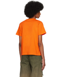 orange Strick T-Shirt mit einem Rundhalsausschnitt von Coperni