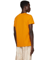 orange Strick T-Shirt mit einem Rundhalsausschnitt von Balmain