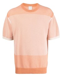 orange Strick T-Shirt mit einem Rundhalsausschnitt von Paul Smith
