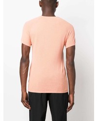 orange Strick T-Shirt mit einem Rundhalsausschnitt von Aspesi