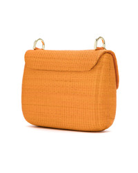 orange Stroh Clutch von Serpui