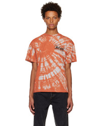 orange Mit Batikmuster T-Shirt mit einem Rundhalsausschnitt von Aries