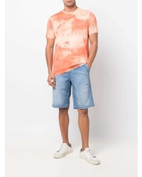 orange Mit Batikmuster T-Shirt mit einem Rundhalsausschnitt von Paul Smith