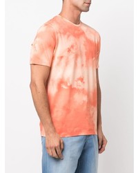 orange Mit Batikmuster T-Shirt mit einem Rundhalsausschnitt von Paul Smith