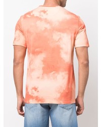 orange Mit Batikmuster T-Shirt mit einem Rundhalsausschnitt von Paul Smith