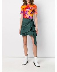 orange Mit Batikmuster T-Shirt mit einem Rundhalsausschnitt von MSGM