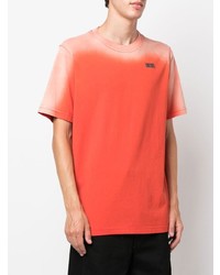 orange Mit Batikmuster T-Shirt mit einem Rundhalsausschnitt von Diesel