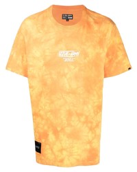 orange Mit Batikmuster T-Shirt mit einem Rundhalsausschnitt von Izzue