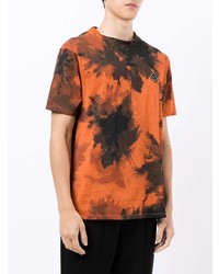 orange Mit Batikmuster T-Shirt mit einem Rundhalsausschnitt von Armani Exchange