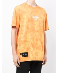 orange Mit Batikmuster T-Shirt mit einem Rundhalsausschnitt von Izzue