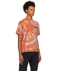 orange Mit Batikmuster T-Shirt mit einem Rundhalsausschnitt von Aries