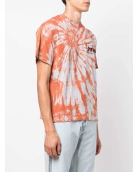 orange Mit Batikmuster T-Shirt mit einem Rundhalsausschnitt von Aries