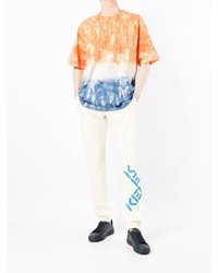 orange Mit Batikmuster T-Shirt mit einem Rundhalsausschnitt von Kenzo