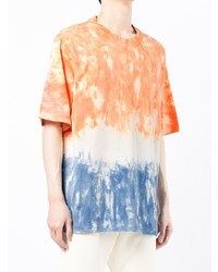 orange Mit Batikmuster T-Shirt mit einem Rundhalsausschnitt von Kenzo