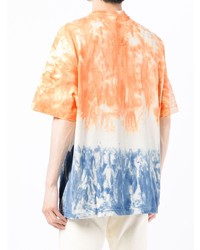 orange Mit Batikmuster T-Shirt mit einem Rundhalsausschnitt von Kenzo