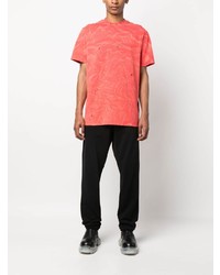 orange Mit Batikmuster T-Shirt mit einem Rundhalsausschnitt von 424