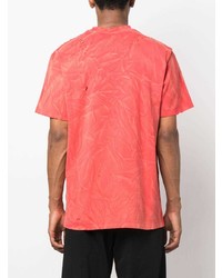 orange Mit Batikmuster T-Shirt mit einem Rundhalsausschnitt von 424