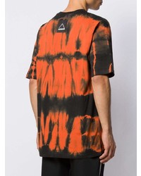 orange Mit Batikmuster T-Shirt mit einem Rundhalsausschnitt von Mauna Kea