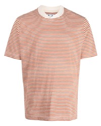 orange T-Shirt mit einem Rundhalsausschnitt mit Destroyed-Effekten von Barbour