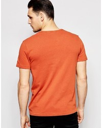 orange T-Shirt mit einem Rundhalsausschnitt von Lee