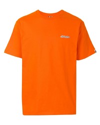 orange T-Shirt mit einem Rundhalsausschnitt von A Bathing Ape