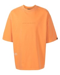 orange T-Shirt mit einem Rundhalsausschnitt von AAPE BY A BATHING APE