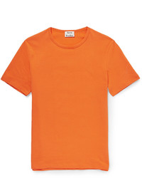 orange T-Shirt mit einem Rundhalsausschnitt von Acne Studios