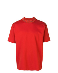 orange T-Shirt mit einem Rundhalsausschnitt von Acne Studios