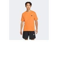 orange T-Shirt mit einem Rundhalsausschnitt von adidas Performance