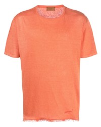orange T-Shirt mit einem Rundhalsausschnitt von Alanui