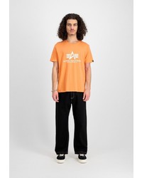 orange T-Shirt mit einem Rundhalsausschnitt von Alpha Industries