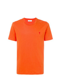 orange T-Shirt mit einem Rundhalsausschnitt von AMI Alexandre Mattiussi