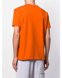 orange T-Shirt mit einem Rundhalsausschnitt von AMI Alexandre Mattiussi