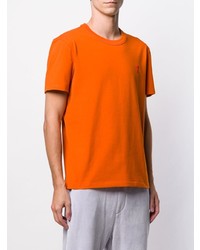 orange T-Shirt mit einem Rundhalsausschnitt von AMI Alexandre Mattiussi