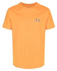 orange T-Shirt mit einem Rundhalsausschnitt von Armani Exchange