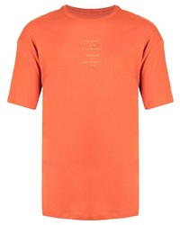 orange T-Shirt mit einem Rundhalsausschnitt von Armani Exchange