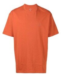 orange T-Shirt mit einem Rundhalsausschnitt von Armani Exchange