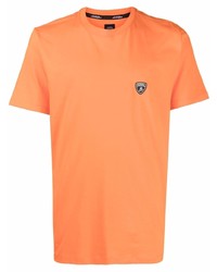 orange T-Shirt mit einem Rundhalsausschnitt von Automobili Lamborghini