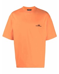 orange T-Shirt mit einem Rundhalsausschnitt von Balenciaga