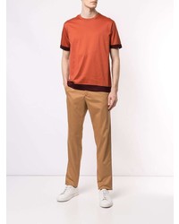 orange T-Shirt mit einem Rundhalsausschnitt von Cerruti 1881