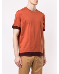 orange T-Shirt mit einem Rundhalsausschnitt von Cerruti 1881