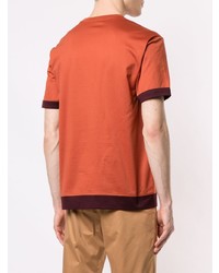 orange T-Shirt mit einem Rundhalsausschnitt von Cerruti 1881