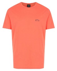 orange T-Shirt mit einem Rundhalsausschnitt von BOSS