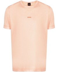 orange T-Shirt mit einem Rundhalsausschnitt von BOSS