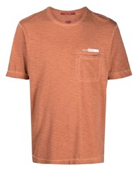 orange T-Shirt mit einem Rundhalsausschnitt von C.P. Company