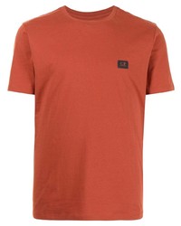 orange T-Shirt mit einem Rundhalsausschnitt von C.P. Company