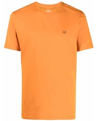 orange T-Shirt mit einem Rundhalsausschnitt von C.P. Company