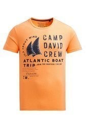 orange T-Shirt mit einem Rundhalsausschnitt von Camp David